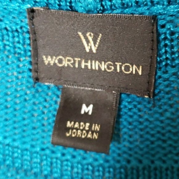 Worthington Womens Teal NWOT Open Front Cardigan - Picture 4 of 5